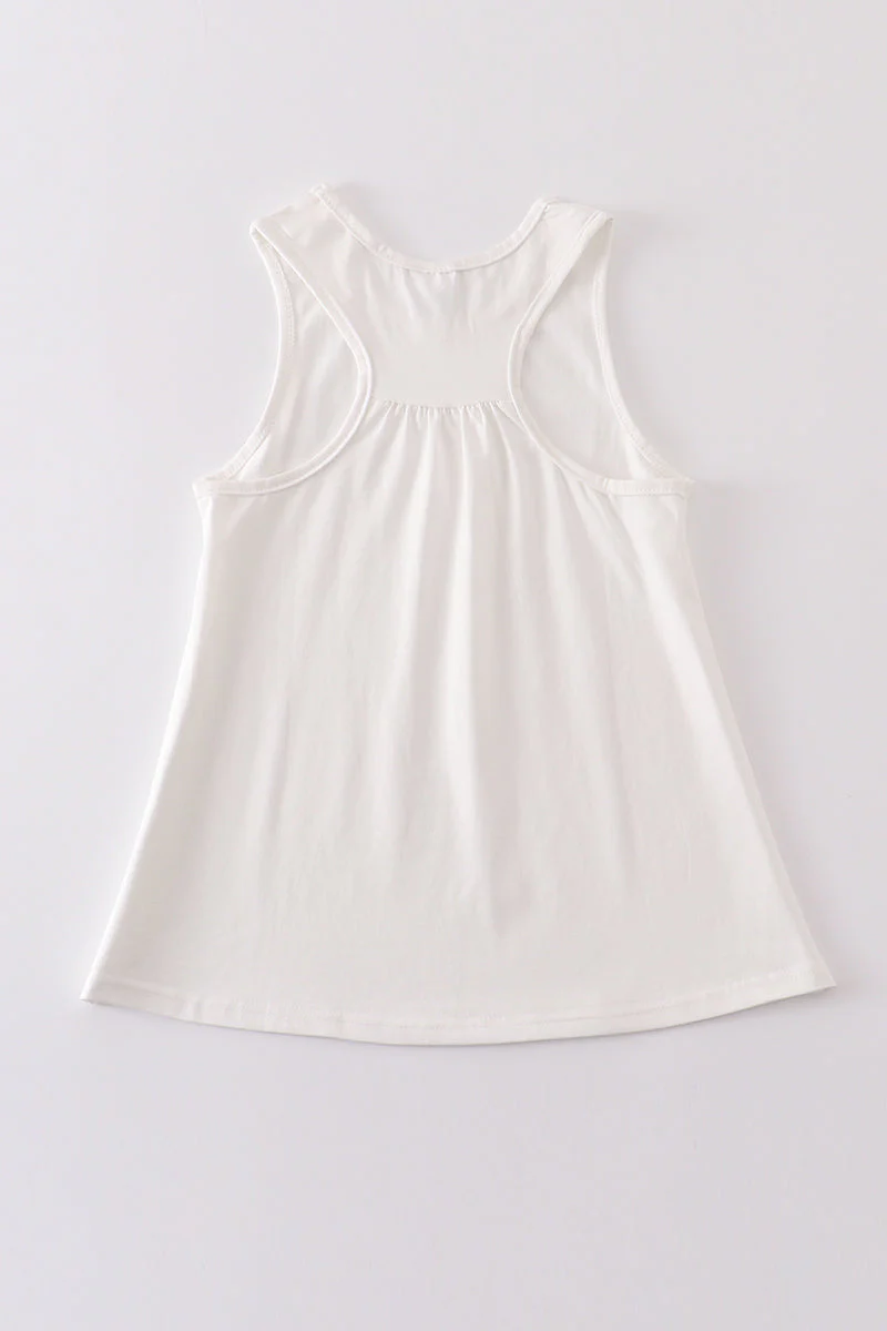 White blank basic kids teens adult tank top - Image 9