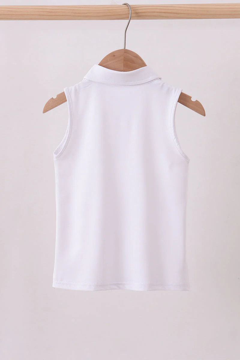 White everyday Collared Tank - Image 4