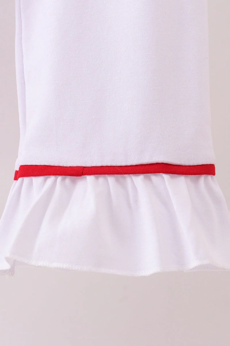 White ruffle pajamas pants set - Image 4