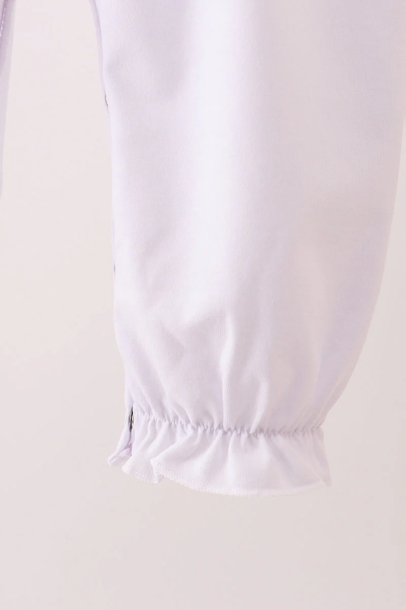 White wreath smocked romper - Image 4