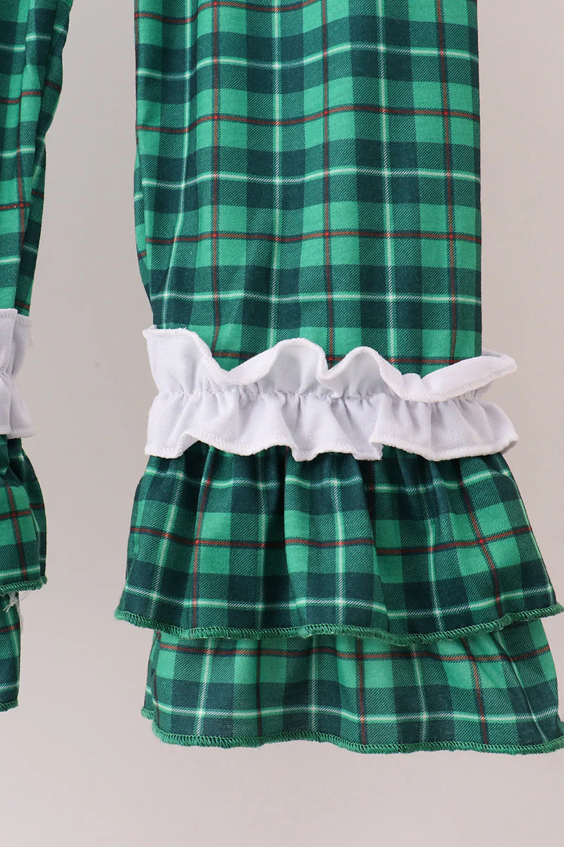 White wreath smocked ruffle pants set - Image 4