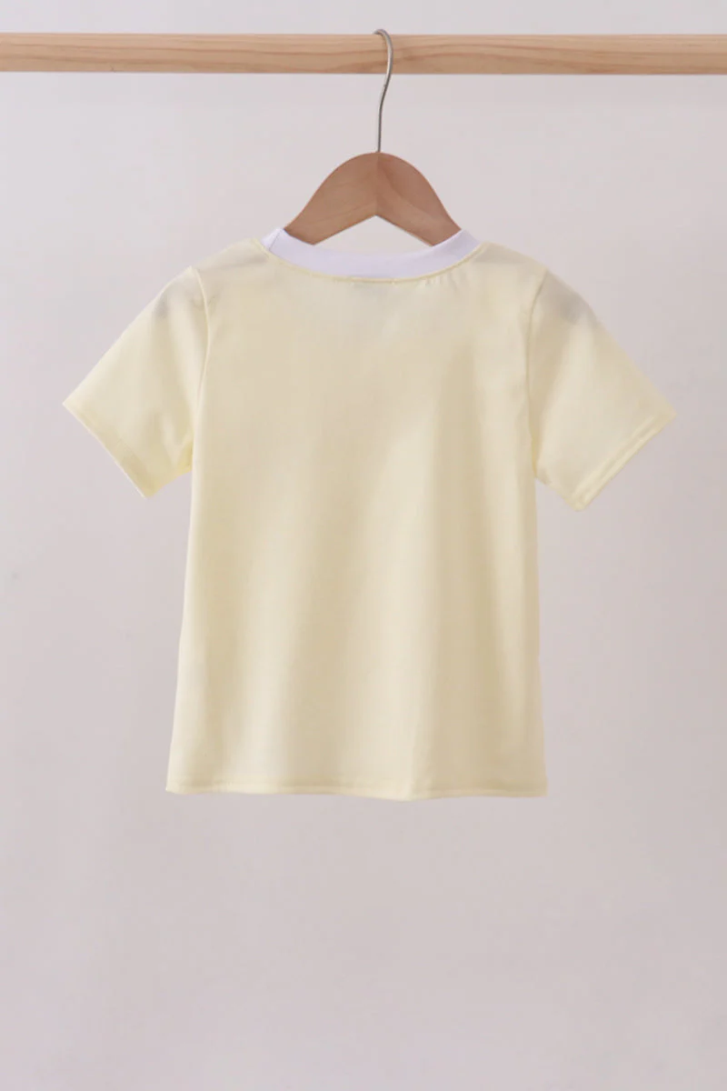 Yellow cross embroidery top - Image 5